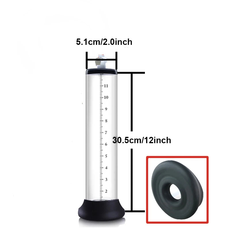 PowerPump Pro Acrylic Cylinder 5.1cm by 30.5 cm, male enhancement, adult store