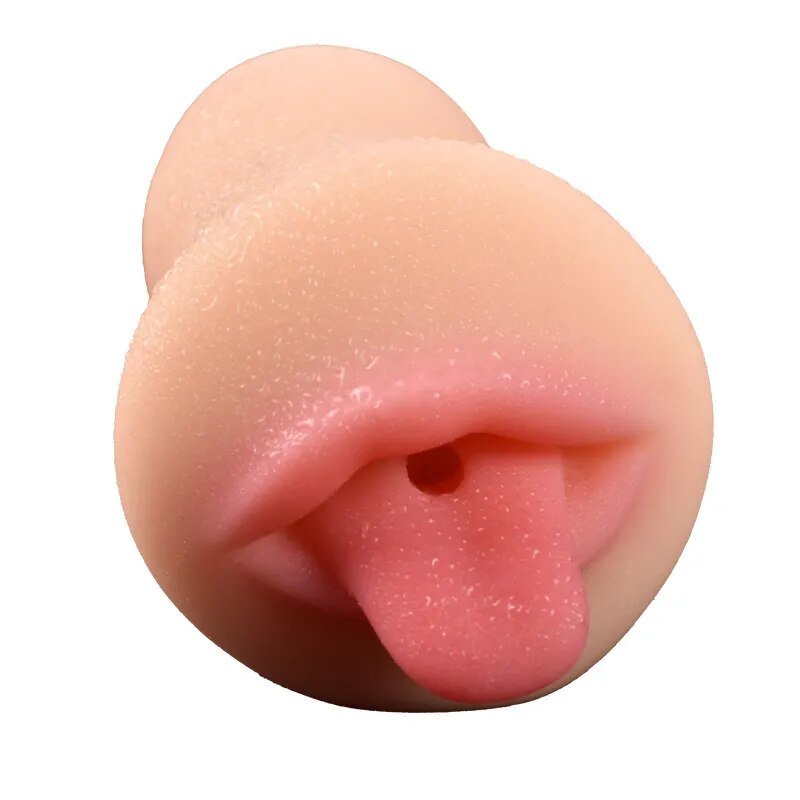 Classic Good Time Stroker, sex toy, adult store, front view tongue