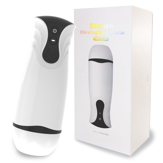 adult toy, premium automatic stroker, stroker, sex toy, front view with packaging