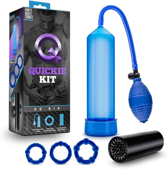 Quickie Kit - Go Big, male enhancement, front view with package