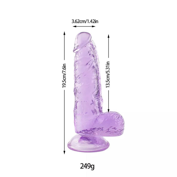 Realistic Jelly Dildo With Balls