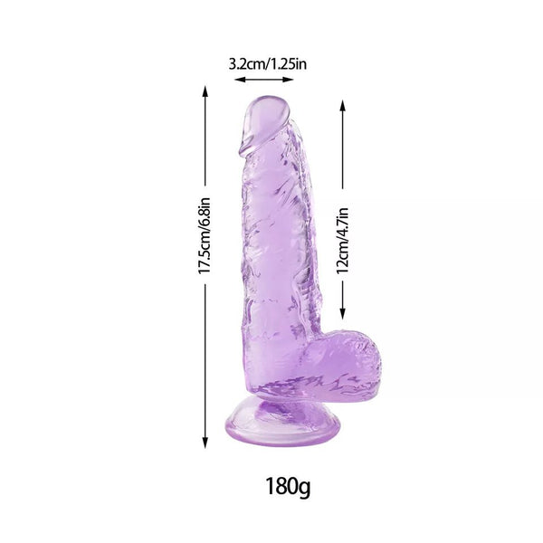 Realistic Jelly Dildo With Balls