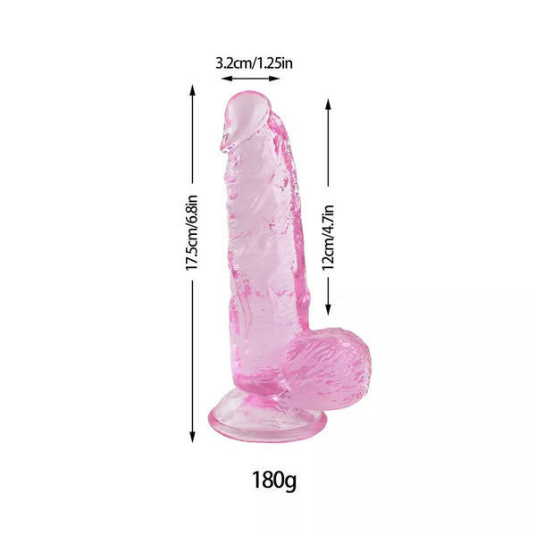 Realistic Jelly Dildo With Balls