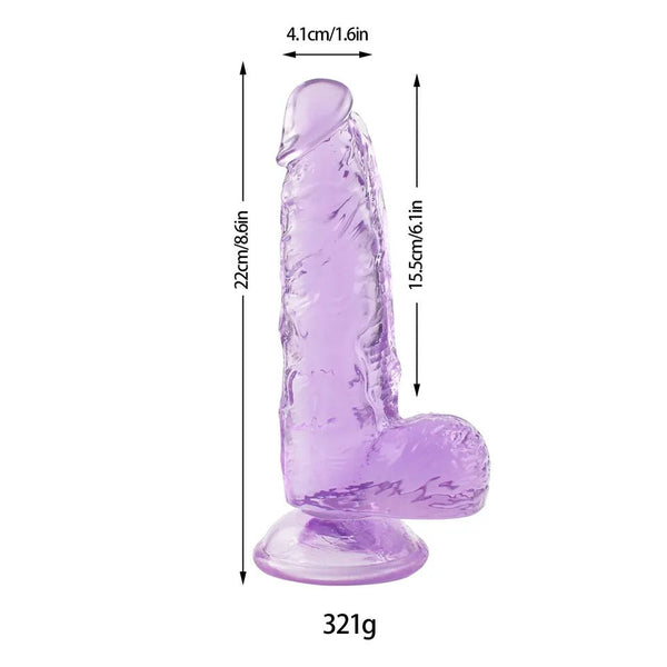 Realistic Jelly Dildo With Balls