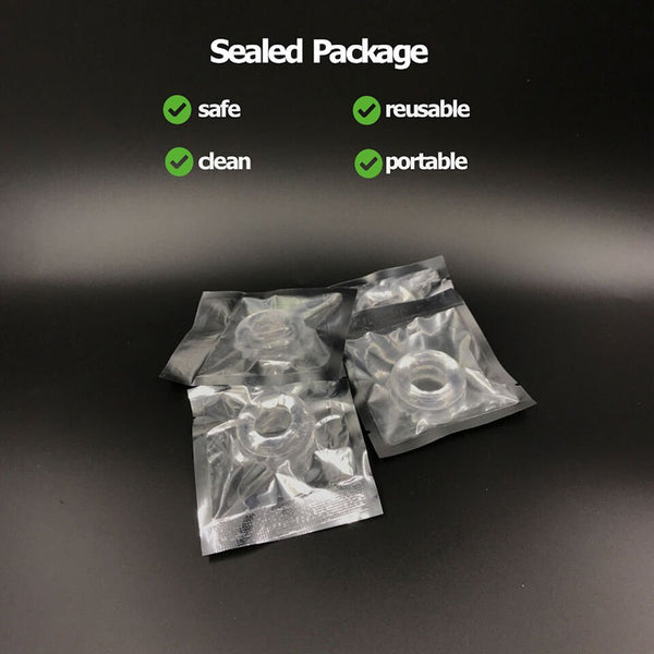 6 Piece Transparent pack, cock ring, adult store, sealed package view