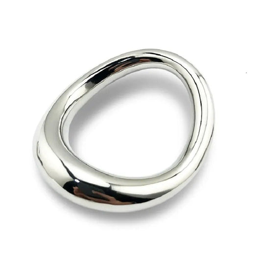 stainless steal cock-ring, male enhancement, front view