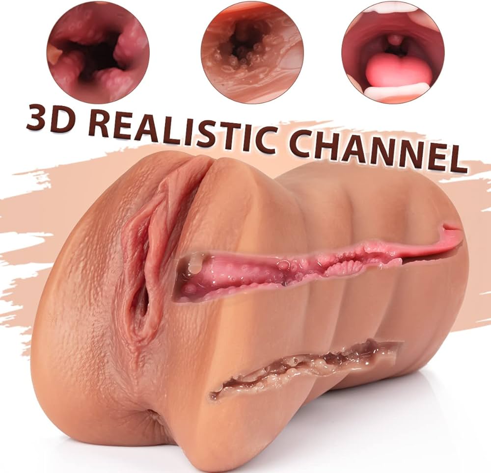 Triple Delight 3 In 1 Stroker 3D realistic channel, masturbator, stroker