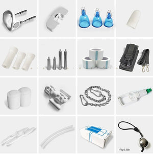 Universal Extender Accessories & Builder, stretcher and extender parts, collage, male enhancement