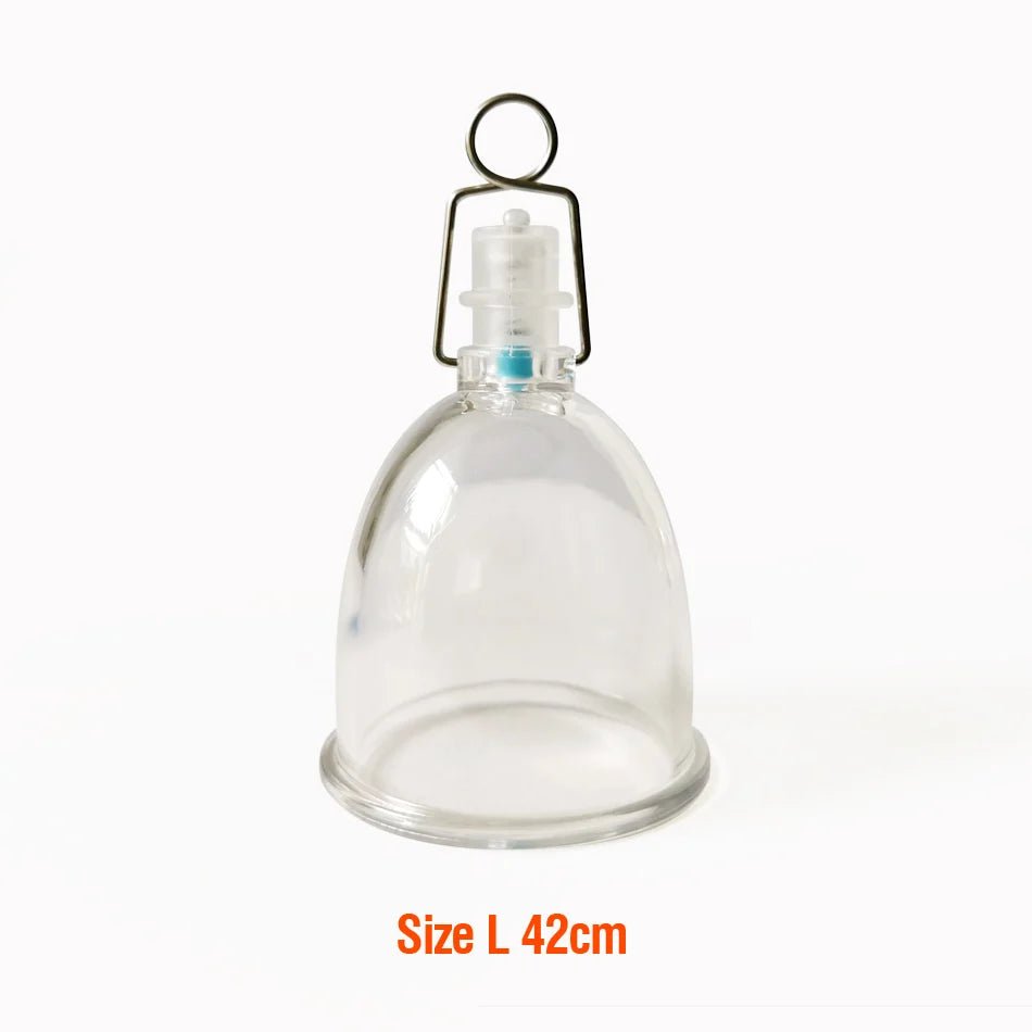 clear cup size L 42mm, male enhancement, front view