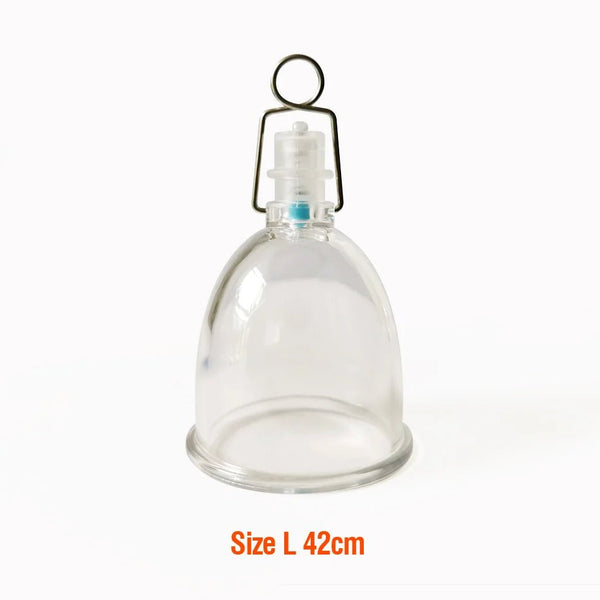 clear cup size L 42mm, male enhancement, front view