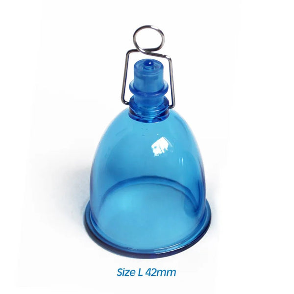 blue cup size L 42mm, male enhancement, front view